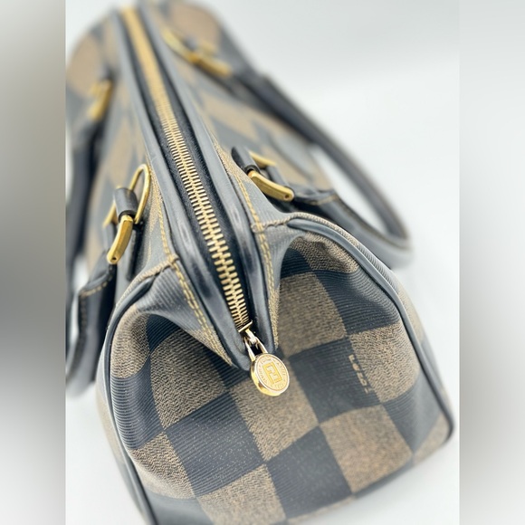 Fendi Pequin Boston PVC Handbag - Picture 14 of 16